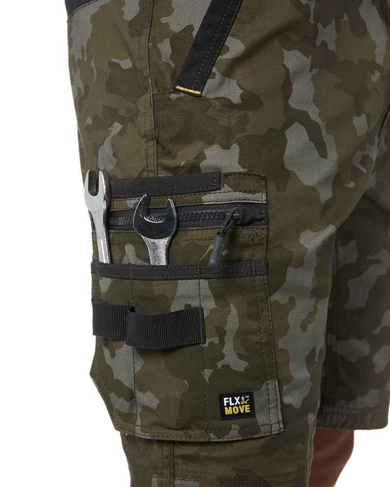 Flex and Move Stretch Canvas Cargo Short Limited Edition - Camo