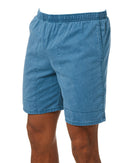 Ruggers Pigment Dyed Elastic Waist Short - Morrocan Blue