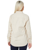 Ladies Closed Front Shirt LS - Stone