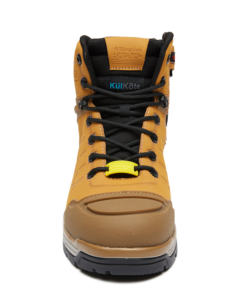 Quantum Zip Side Safety Boot - Wheat/Black
