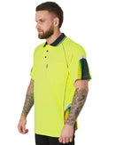 Hi-Vis Galaxy Sublimated Polo - Yellow/Navy