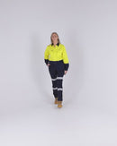 Women's Taped Cotton Cargo Pants - Navy