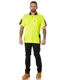 Hi-Vis Galaxy Sublimated Polo - Yellow/Navy
