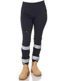 Women's Taped Work Stretch Leggings - Navy