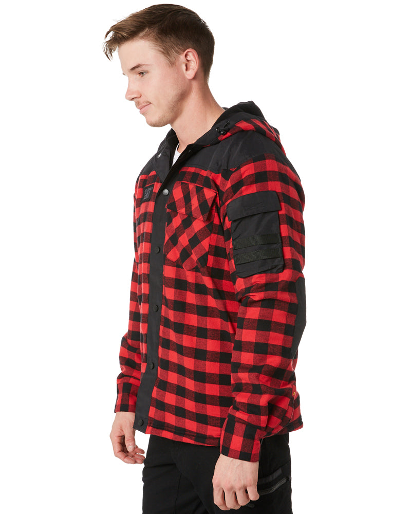 Sequoia Shirt Jacket - Black/Red