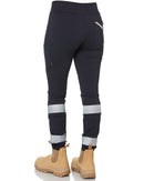 Women's Taped Work Stretch Leggings - Navy