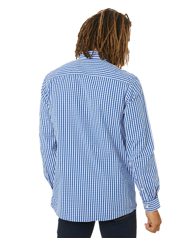Checked LS Shirt - Blue/White