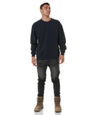Fleece Crew Neck Sloppy Joe - Navy