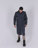 Long Rain Coat - Navy