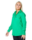 Ladies Closed Front Shirt LS - Emerald
