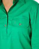 Ladies Closed Front Shirt LS - Emerald