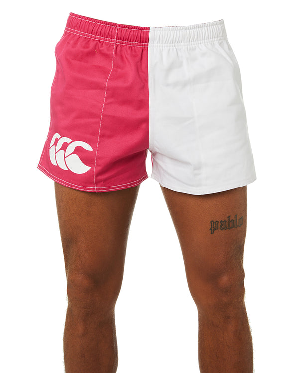 Cotton Harlequin Short - Fuschia/White