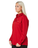 Ladies Closed Front Shirt LS - Red