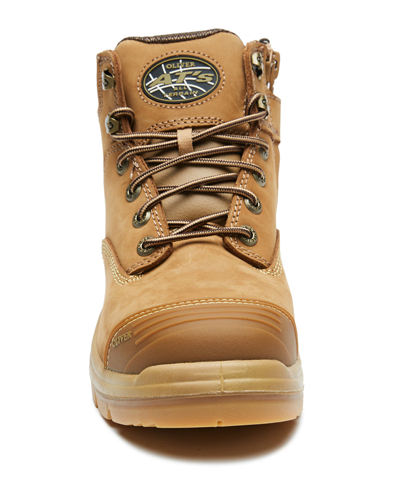 AT 55-350Z Hiker Safety Boot with Zip  - Stone