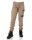 WP-4W Ladies Stretch Cuffed Work Pants - Khaki