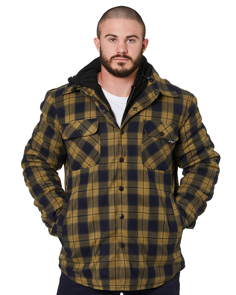 Quilted Flannel Jacket - Mustard