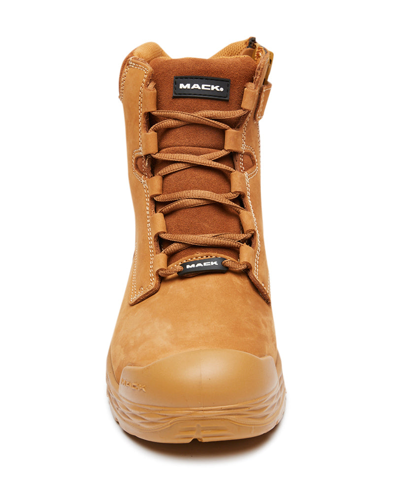 Force Lace Up Safety Boot with Zip - Honey