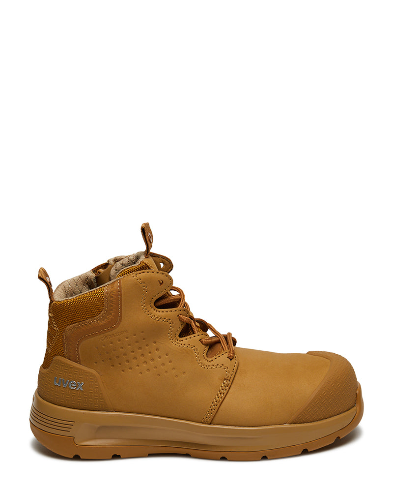 UVEX x-flow zip side safety boot Tan Buy Online