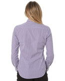 Ladies LS Shirt - Purple/White