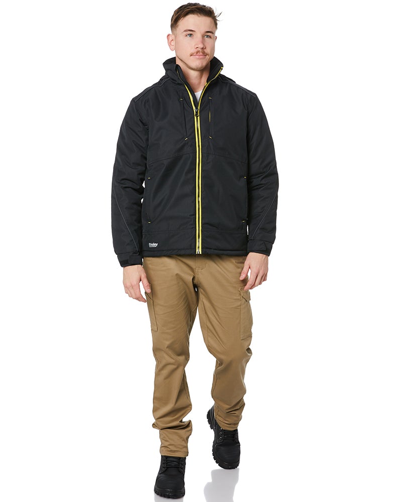 Bisley Flex and Move Heavy Duty Wet Weather Dobby Jacket Black