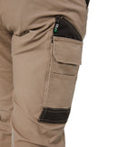 WP-4W Ladies Stretch Cuffed Work Pants - Khaki