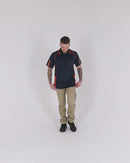 Galaxy Sublimated Polo - Navy/Orange