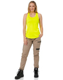 WP-4W Ladies Stretch Cuffed Work Pants - Khaki