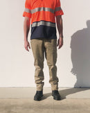 Stretch Cotton Drill Cargo Pants - Khaki