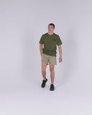 Light Weight Elastic Waist Utility Short - Khaki