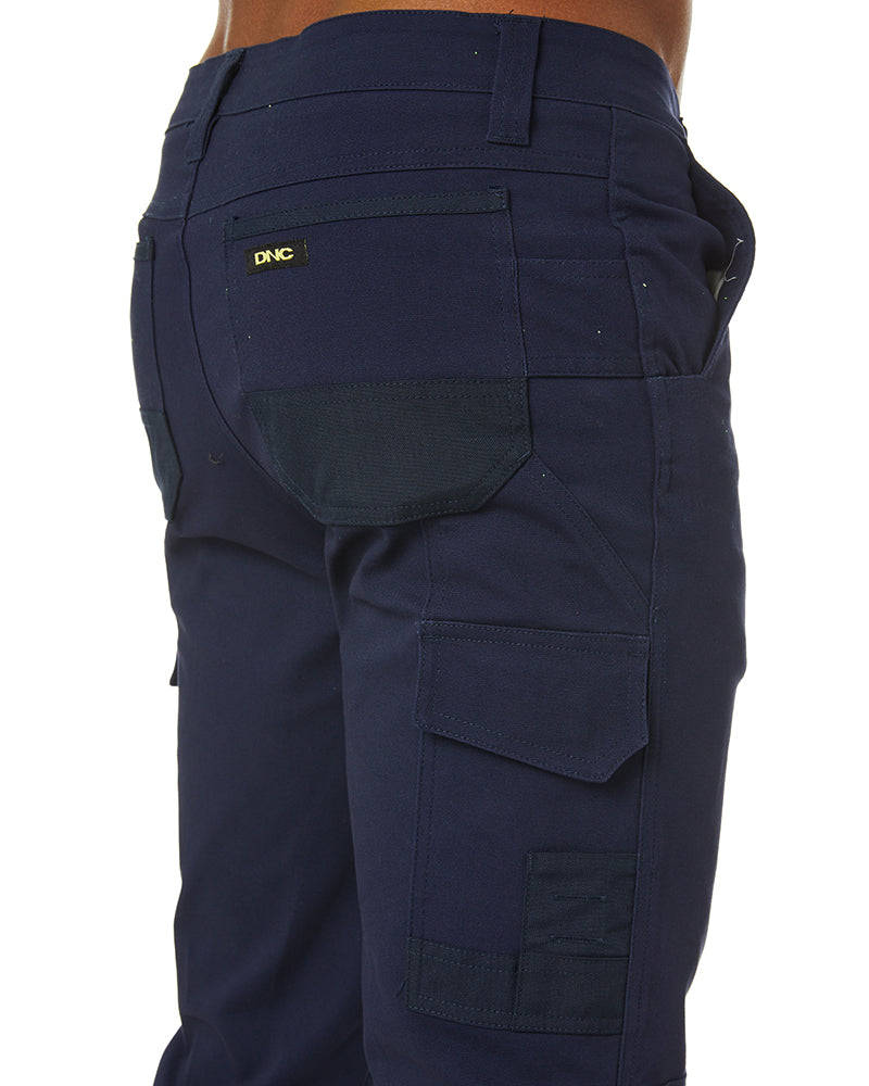 Slim Flex Cuffed Tradie Cargo Pant - Navy