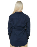 Ladies Closed Front Shirt LS - French Navy