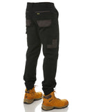 Slim Flex Cuffed Tradie Cargo Pant - Black