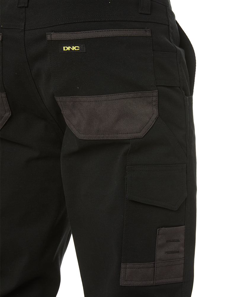 Slim Flex Cuffed Tradie Cargo Pant - Black