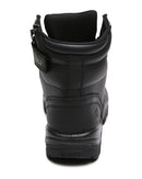 Argyle Lace Up Safety Boot with Zip and Scuff Cap - Black