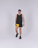 Cotton Harlequin Short - Black/Gold
