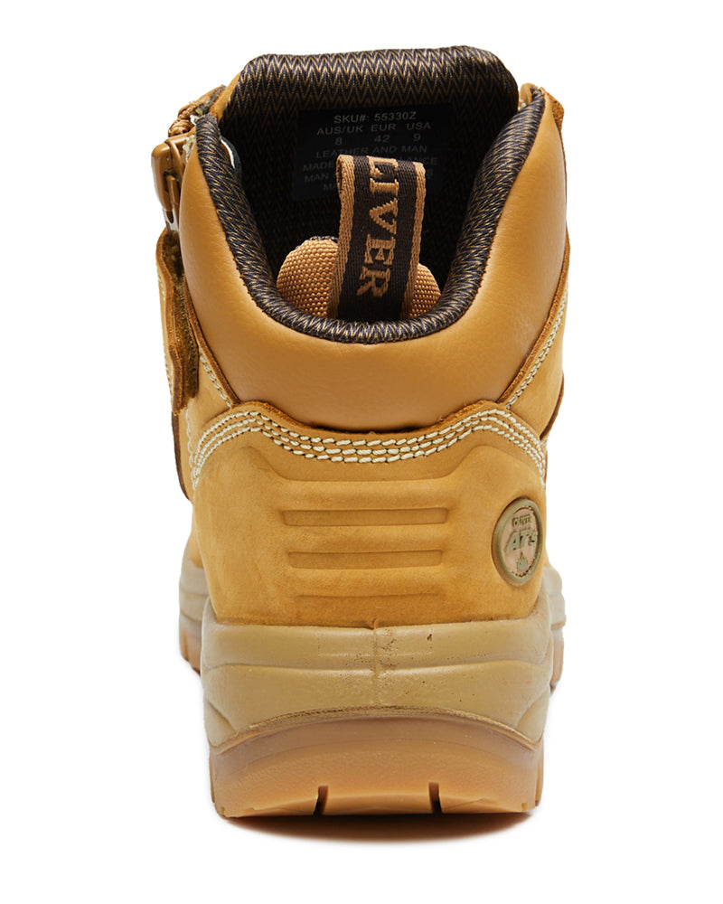 AT 55-330Z Hiker Safety Boot with Zip  - Wheat