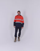 Stretch Cotton Drill Cargo Cuffed Pants - Navy