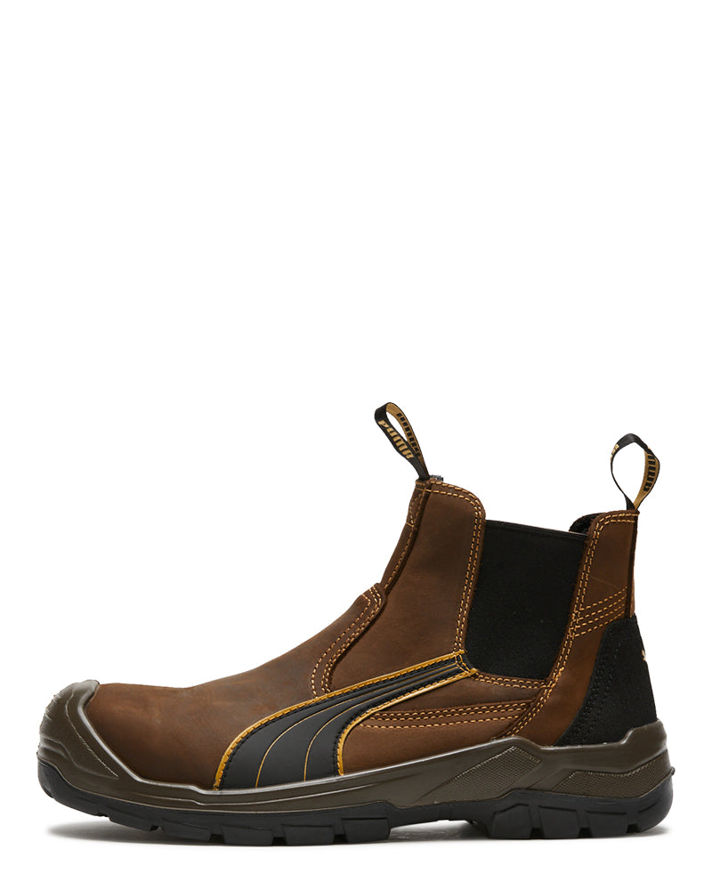 Tanami Scuff Cap Elastic Sided Boot - Brown/Yellow