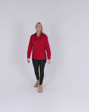 Ladies Closed Front Shirt LS - Red