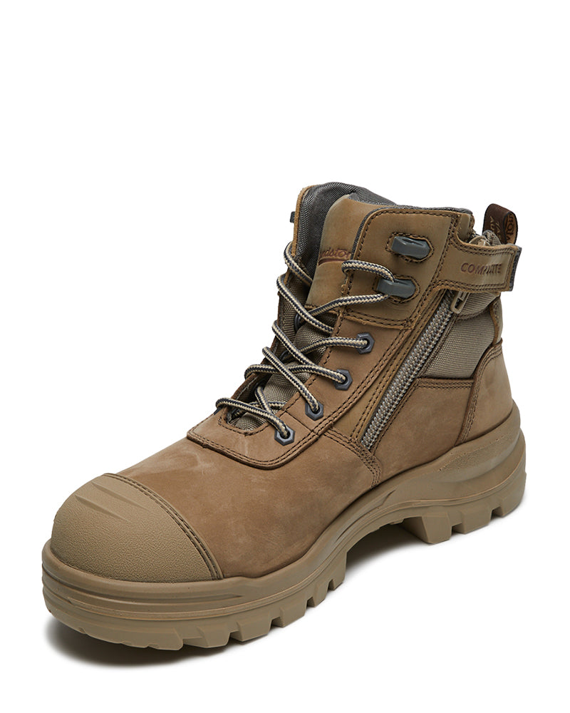 Blundstone RotoFlex 8553 Mid Zip Side Safety Boot Stone Buy Online