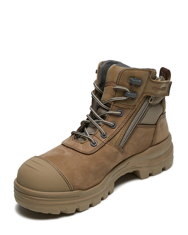 RotoFlex 8553 Mid Zip Side Safety Boot - Stone