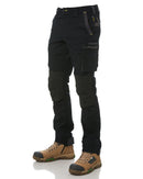 Flex and Move Stretch Utility Zip Cargo Pant - Black