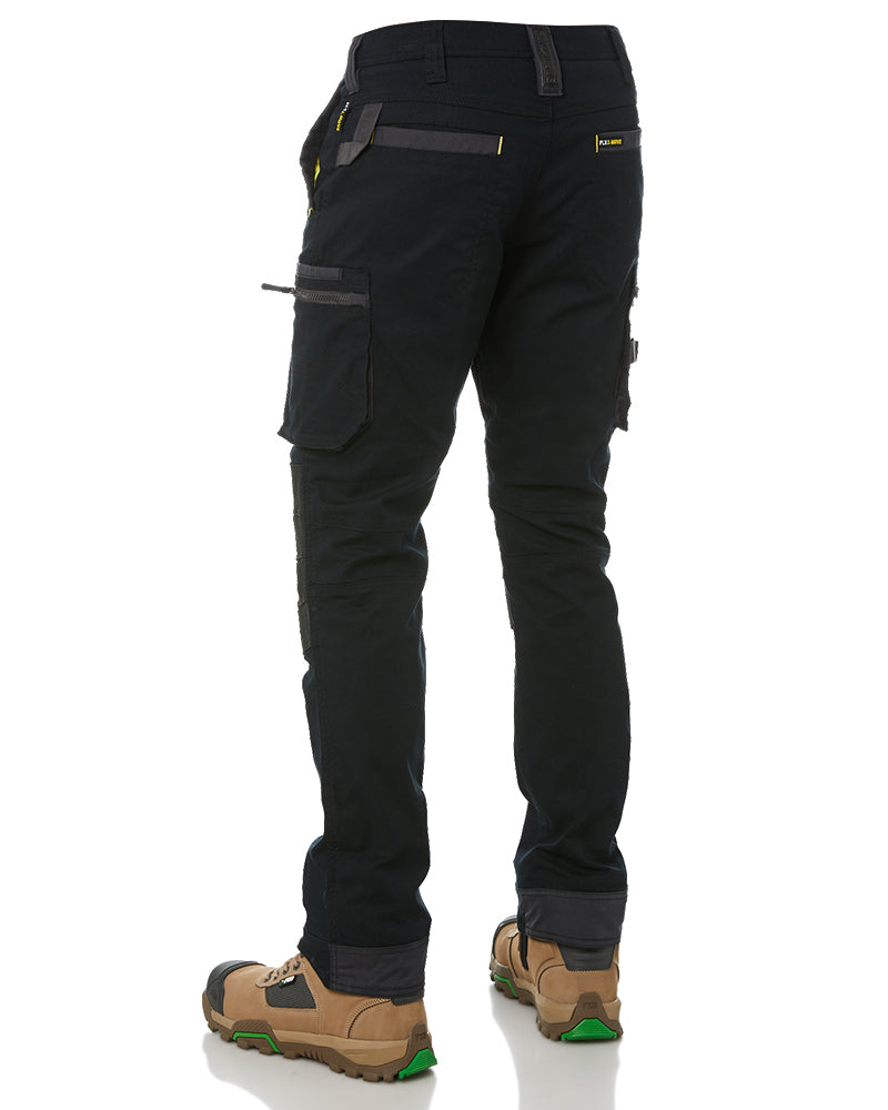 Flex and Move Stretch Utility Zip Cargo Pant - Black