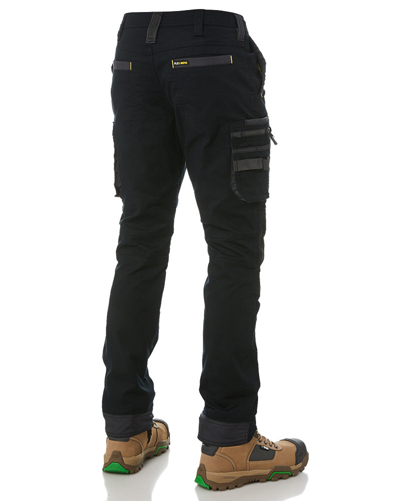 Flex and Move Stretch Utility Zip Cargo Pant - Black