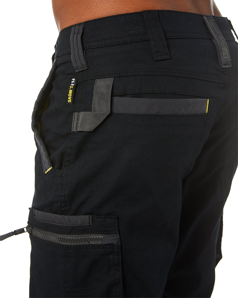 Flex and Move Stretch Utility Zip Cargo Pant - Black