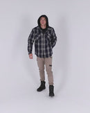 Quilted Flannel Jacket - Black