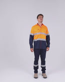 X Airflow Hi Vis Taped Stretch Ripstop Shirt  - Orange/Navy