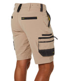 Flex and Move 4-Way Stretch Zip Cargo Short - Stone