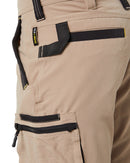 Flex and Move 4-Way Stretch Zip Cargo Short - Stone