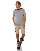 Flex and Move 4-Way Stretch Zip Cargo Short - Stone